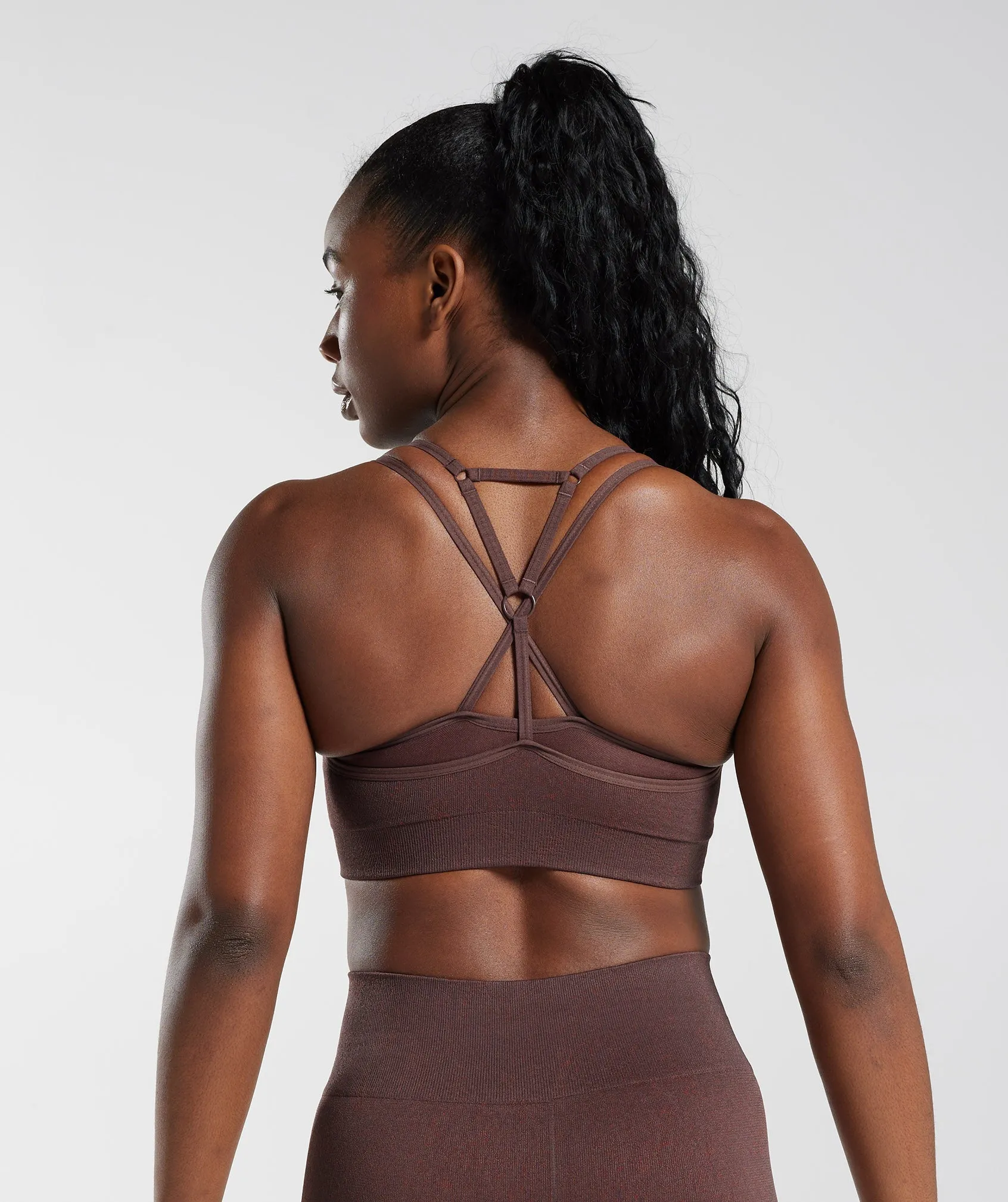 Gymshark Adapt Fleck Seamless Sports Bra - Chocolate Brown sold by Gymshark product image thumbnail 2