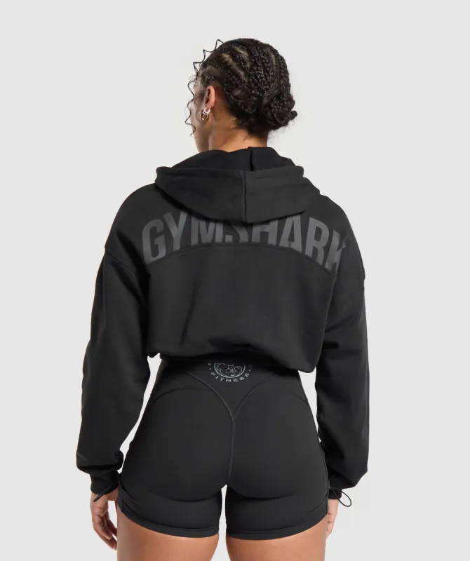 Gymshark Gymshark Power Midi Zip Hoodie - Black sold by Gymshark