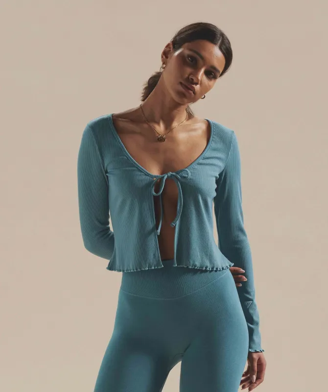 Gymshark Pause Cardigan - Charred Blue sold by Gymshark