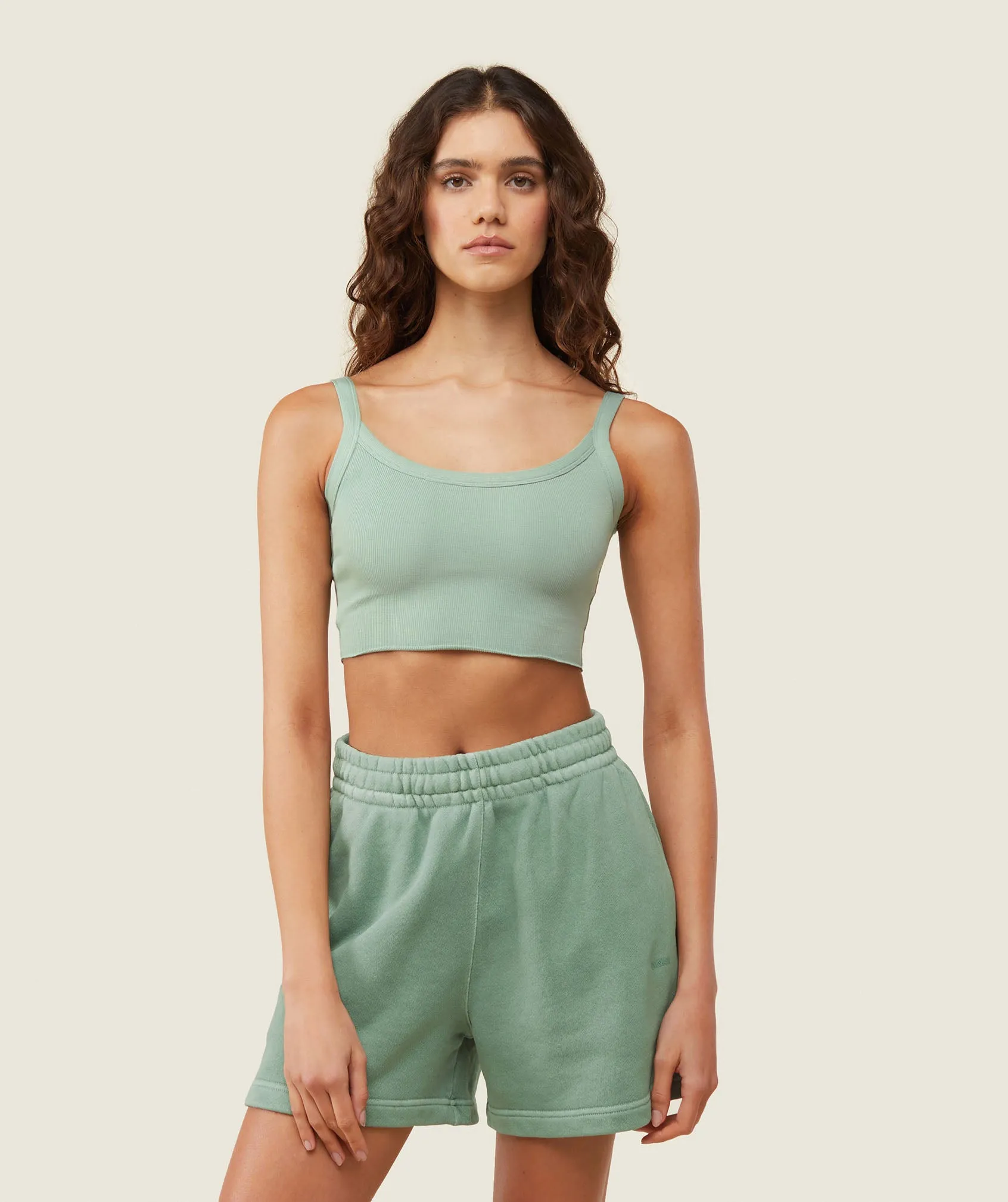 Gymshark everywear Ribbed Tank - Dollar Green sold by Gymshark