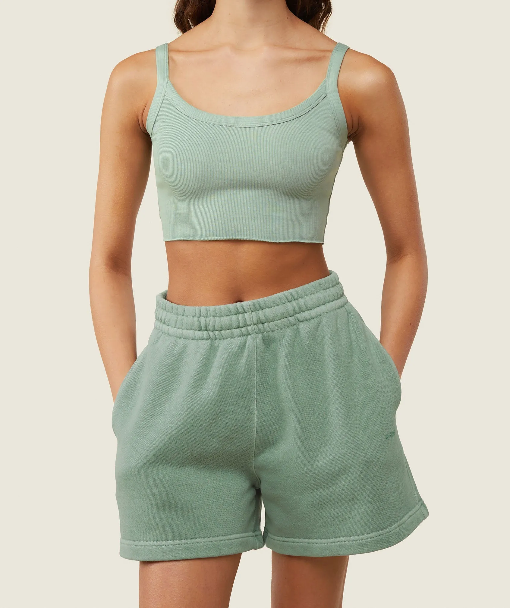 Gymshark everywear Ribbed Tank - Dollar Green sold by Gymshark product image thumbnail 4