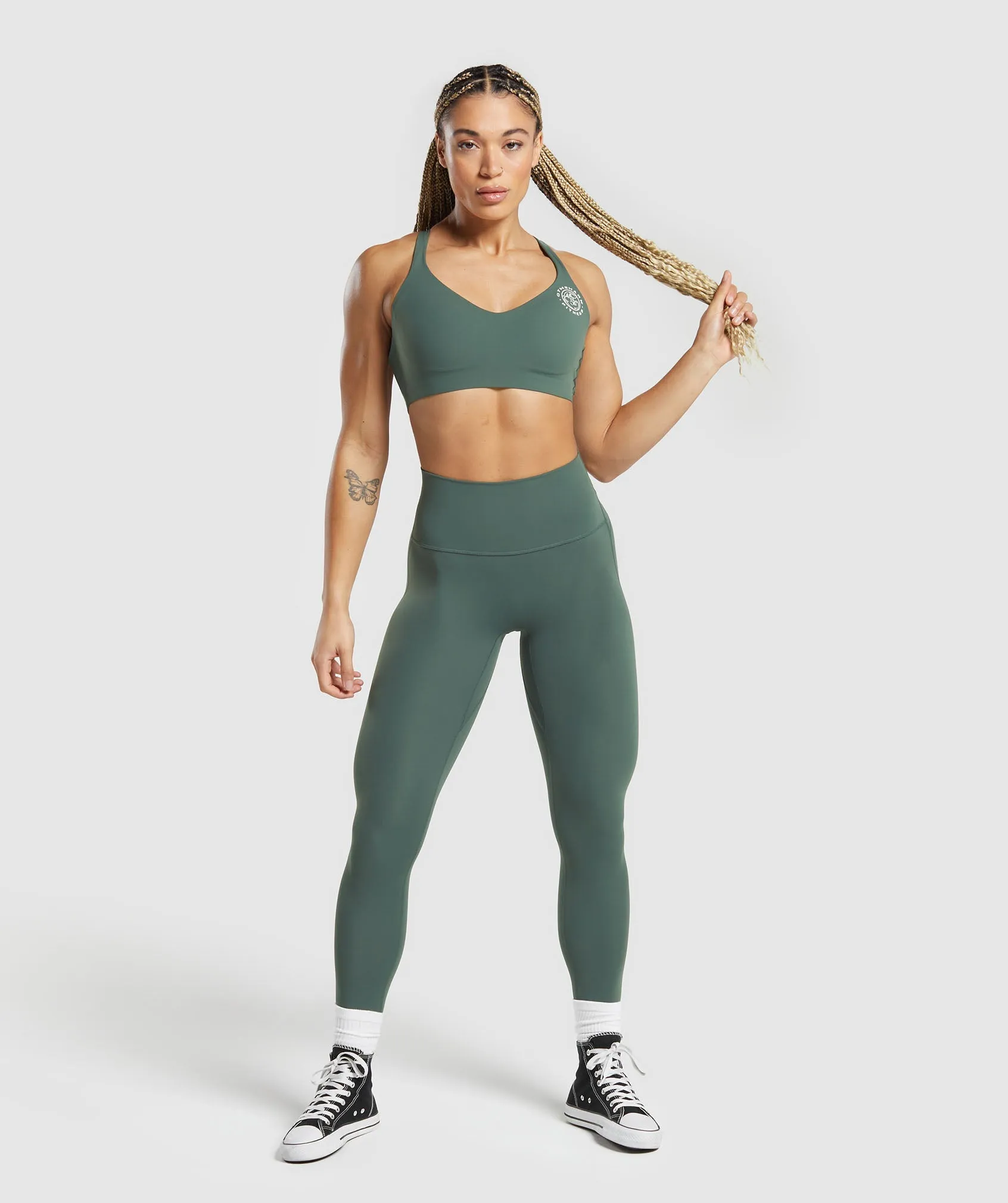 Gymshark Legacy Sports Bra - Slate Teal sold by Gymshark product image thumbnail 4