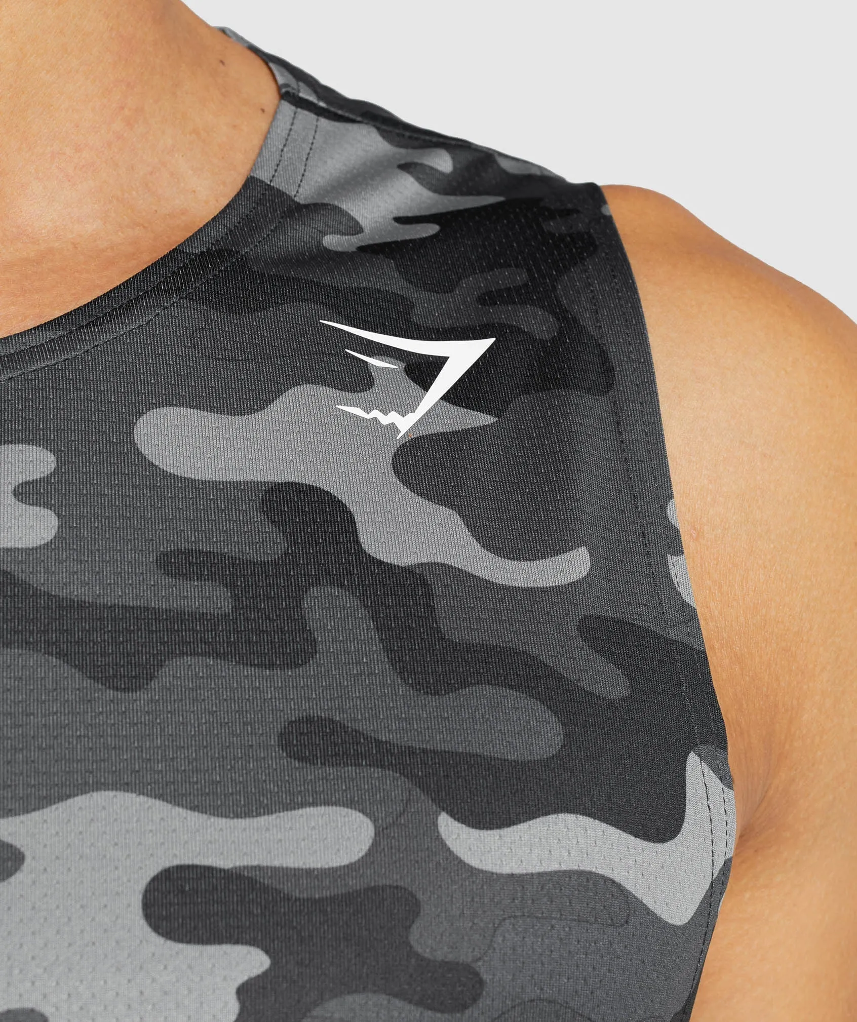 Gymshark Arrival Tank - Grey Print sold by Gymshark product image thumbnail 5