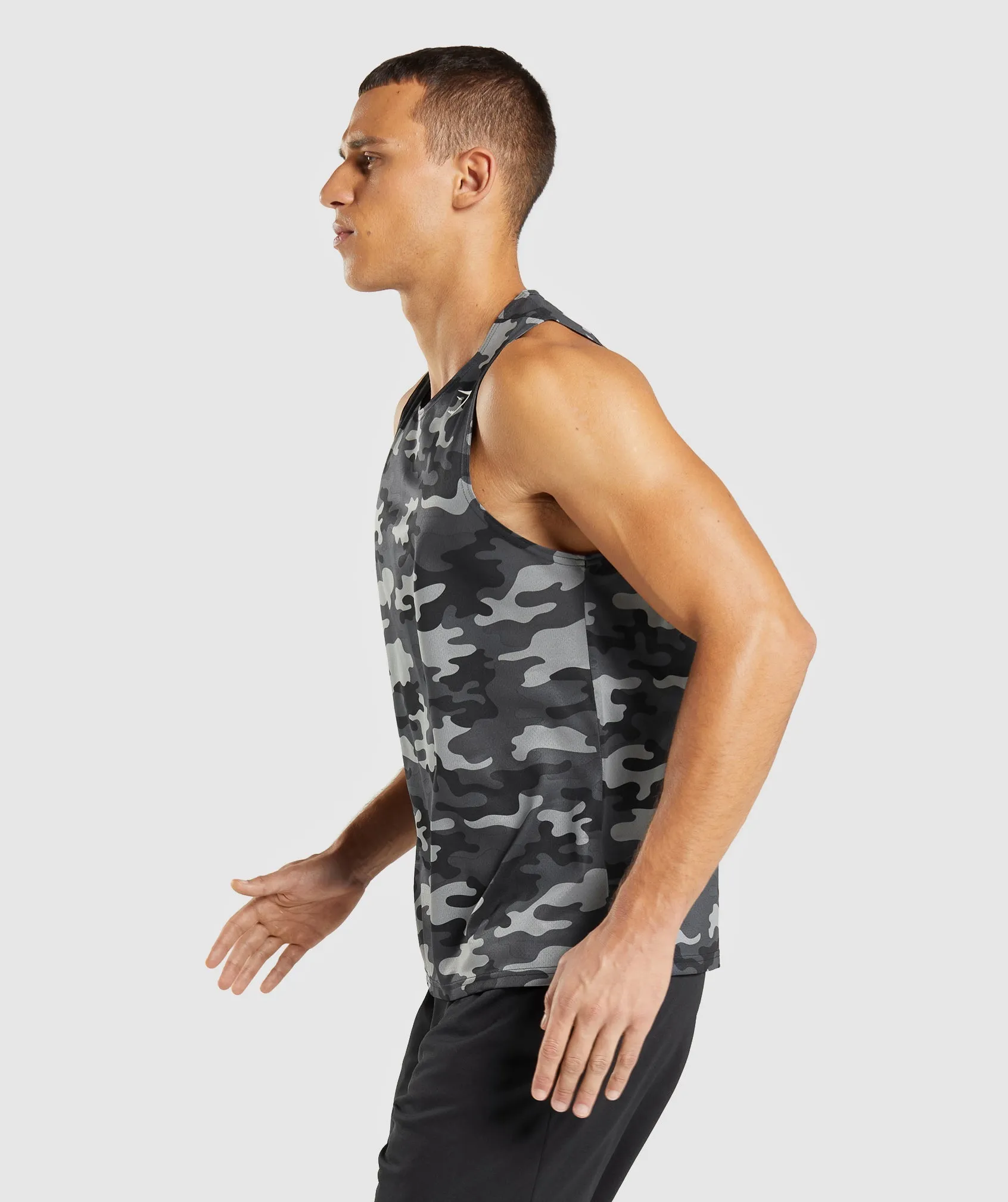 Gymshark Arrival Tank - Grey Print sold by Gymshark product image thumbnail 3