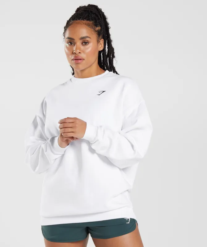 Gymshark Training Oversized Sweatshirt - White sold by Gymshark