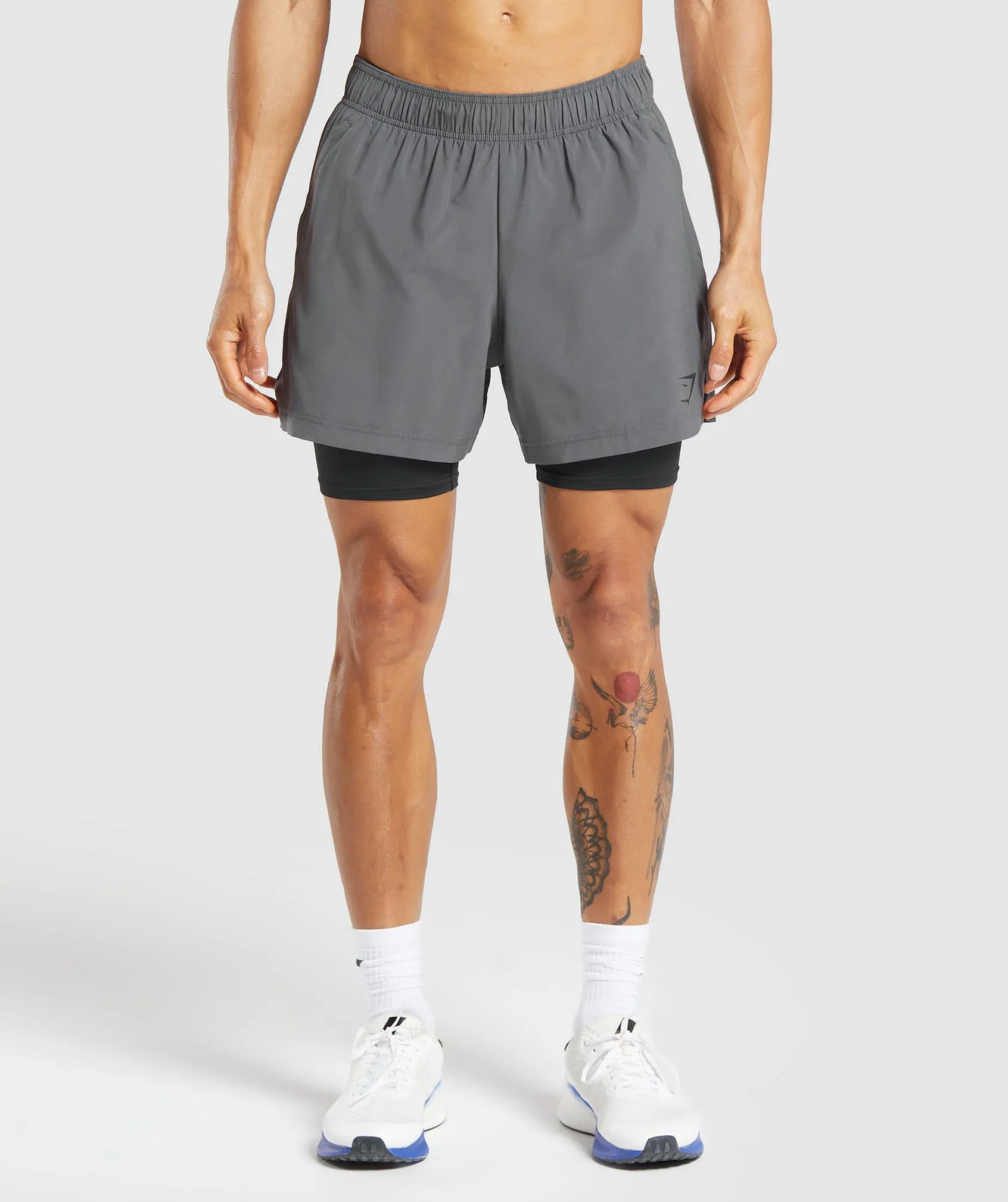 Gymshark Sport 5" 2 in 1 Shorts - Dark Grey/Black sold by Gymshark product image thumbnail 2