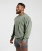 Gymshark Heritage Washed Crew - Dusk Green sold by Gymshark
