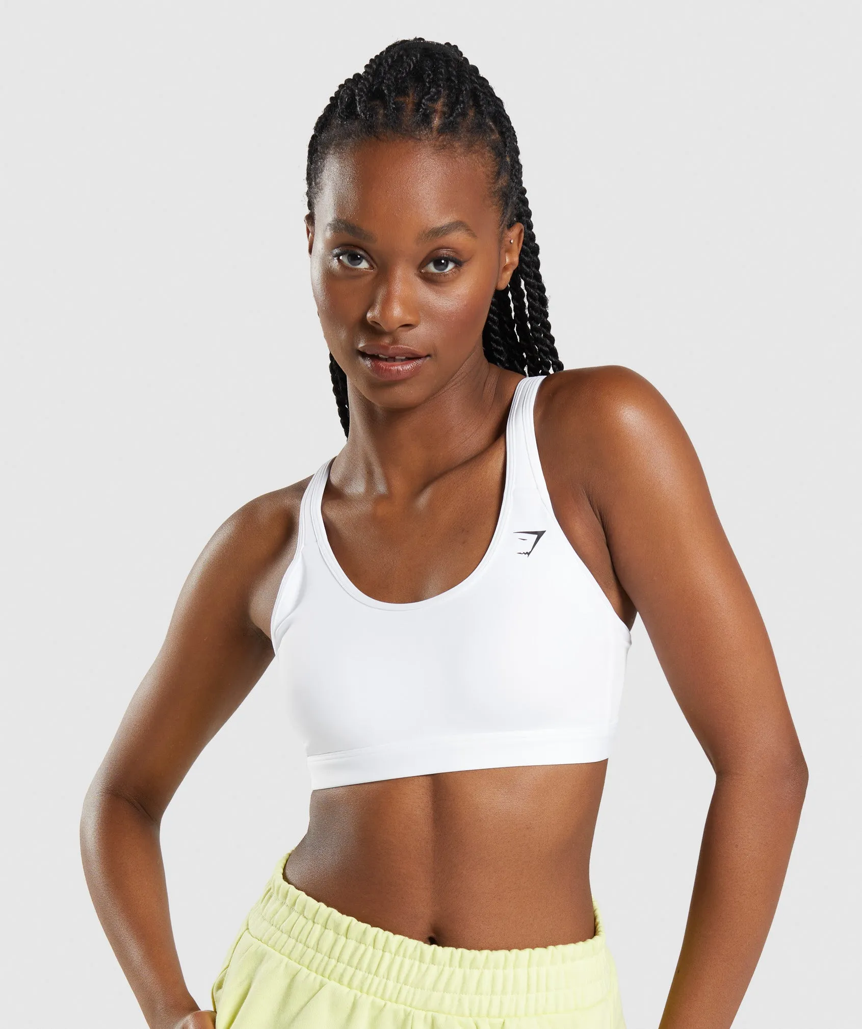 Gymshark Scoop Neck Sports Bra - White sold by Gymshark