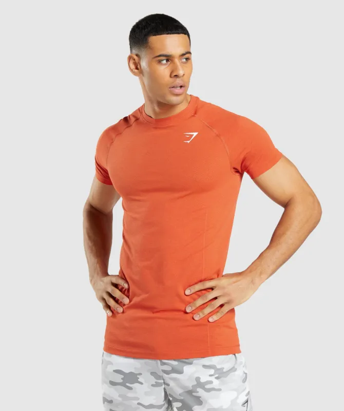 Gymshark Vital Light Seamless T-Shirt - Papaya Orange Marl sold by Gymshark