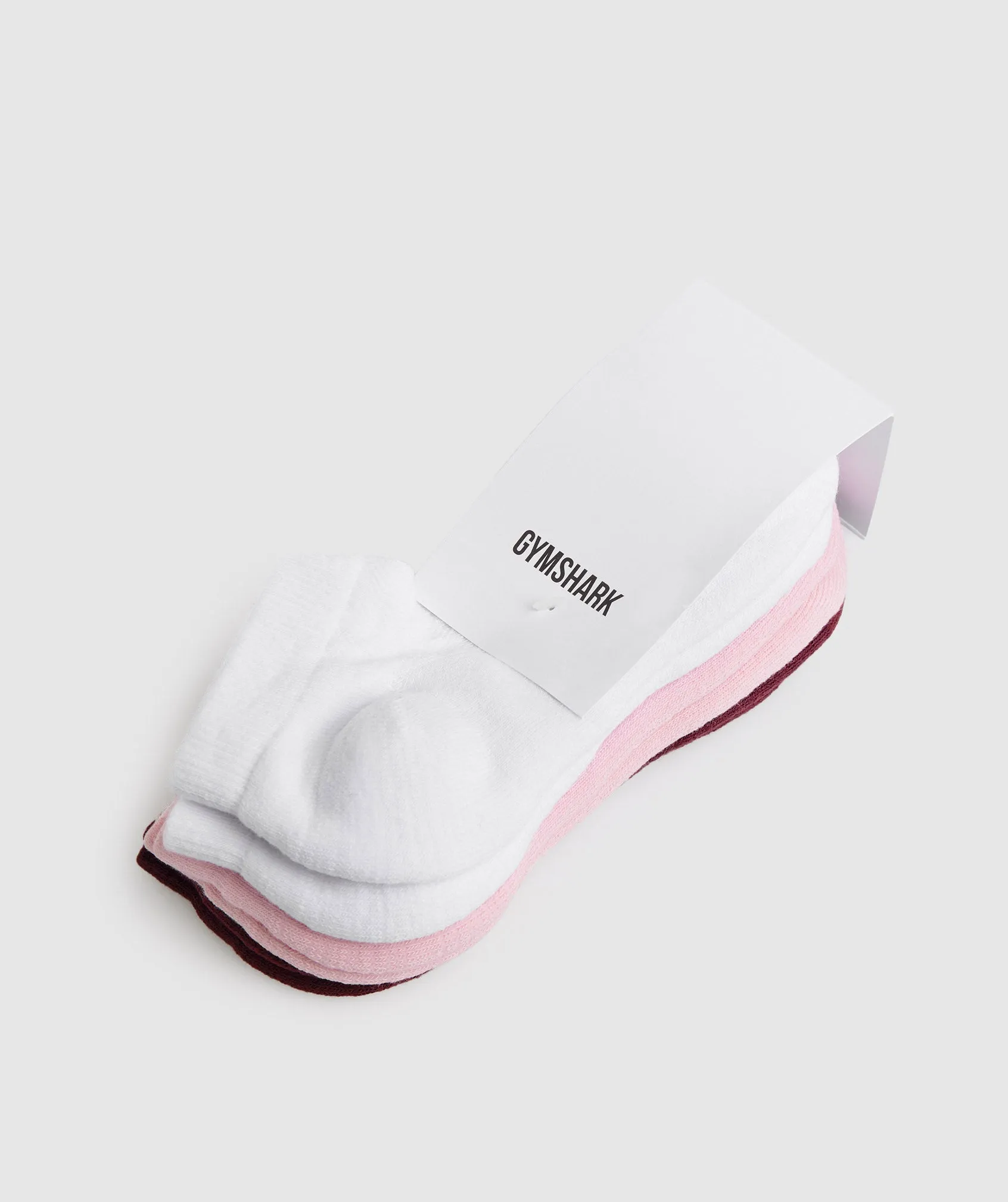 Gymshark Ankle Socks 3pk - Baked Maroon/Sweet Pink/White sold by Gymshark product image thumbnail 3