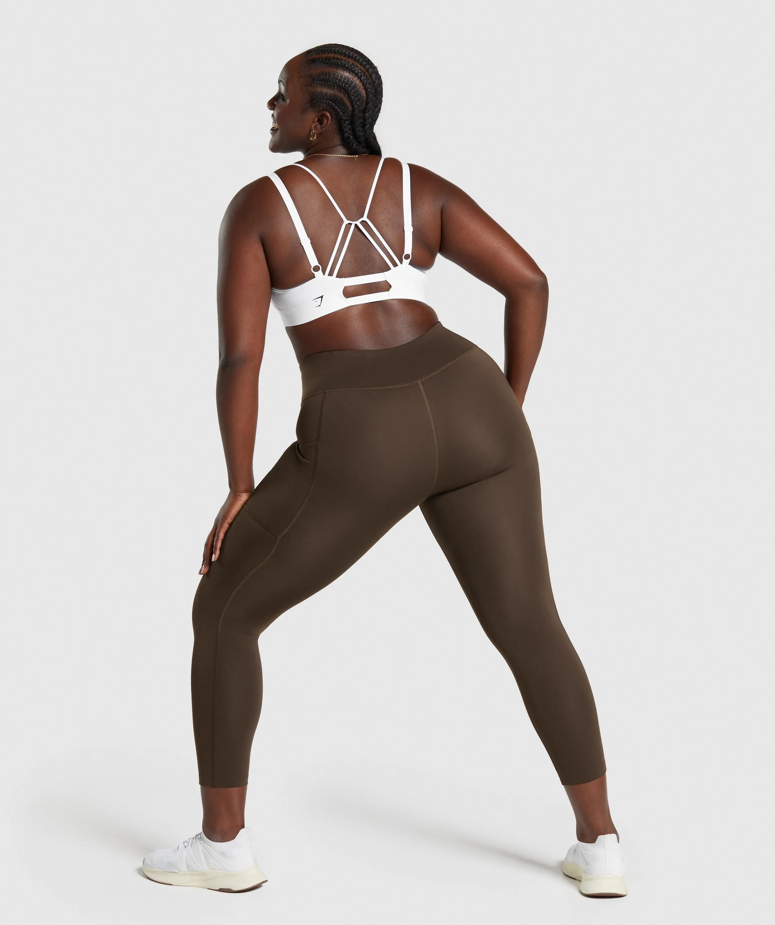 Gymshark Strappy Back Light Support Sports Bra - White sold by Gymshark product image thumbnail 5