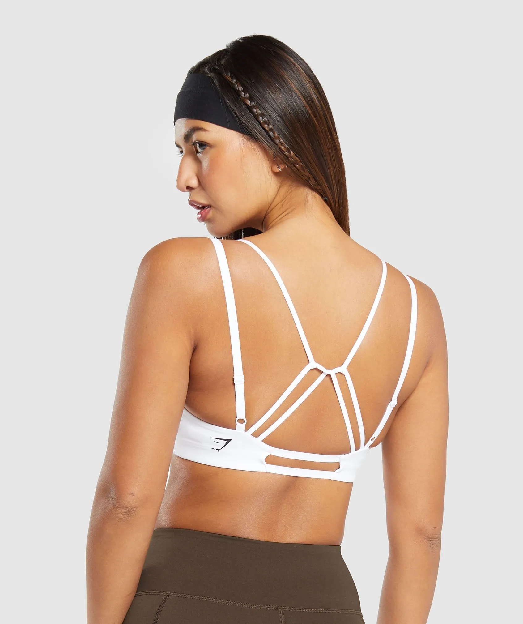 Gymshark Strappy Back Light Support Sports Bra - White sold by Gymshark product image thumbnail 2