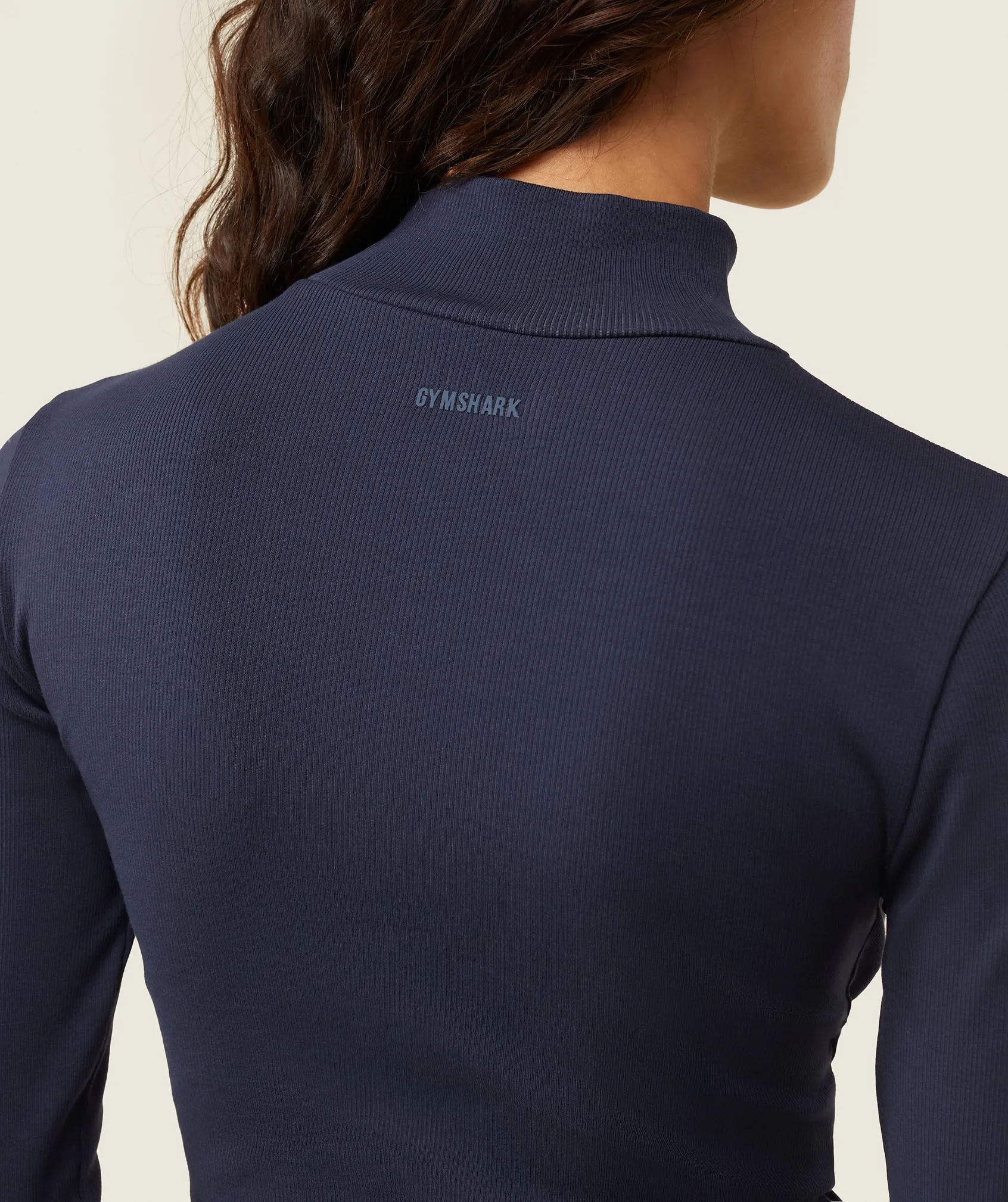 Gymshark everywear Long Sleeve Ribbed Turtle Neck - Heavy Blue sold by Gymshark product image thumbnail 5