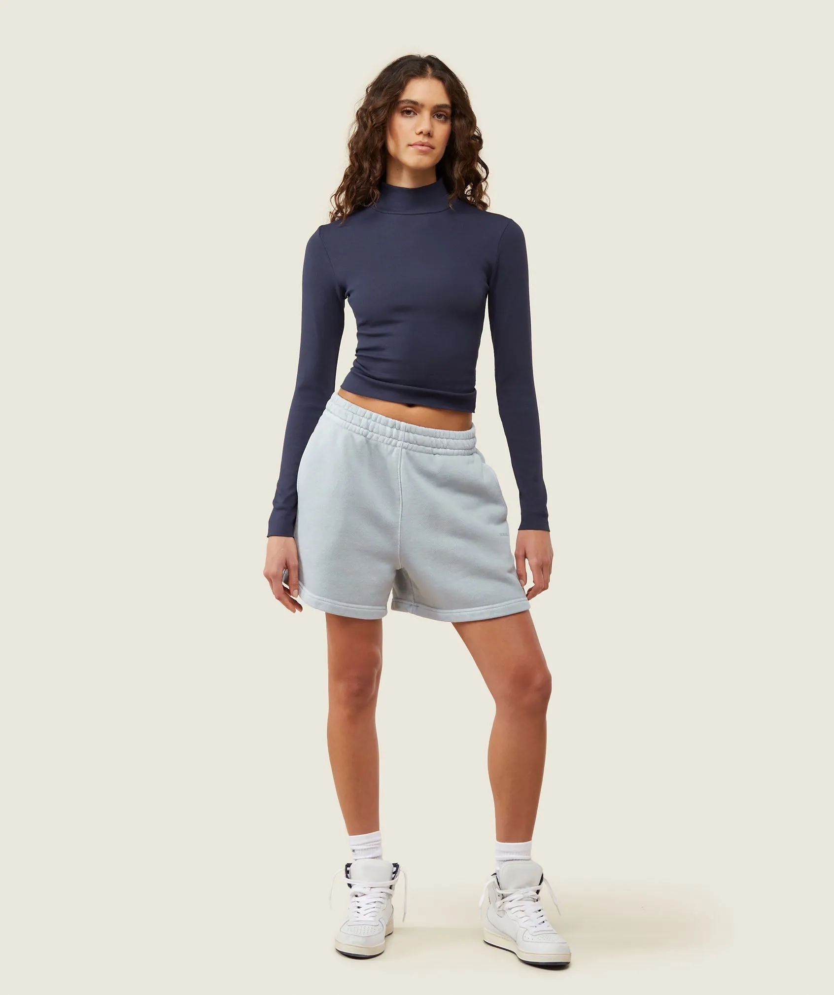 Gymshark everywear Long Sleeve Ribbed Turtle Neck - Heavy Blue sold by Gymshark product image thumbnail 2