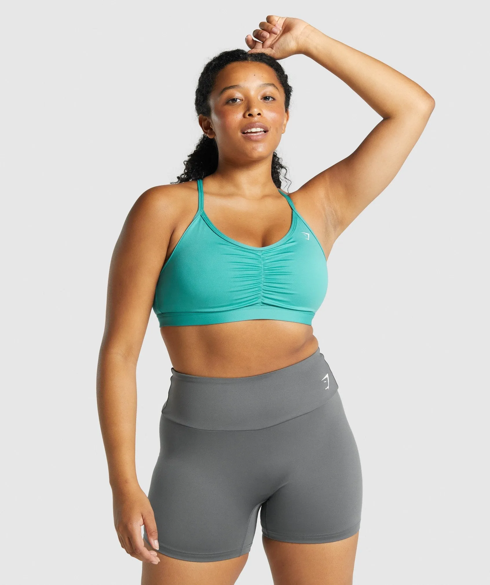 Gymshark Ruched Sports Bra - Teal sold by Gymshark
