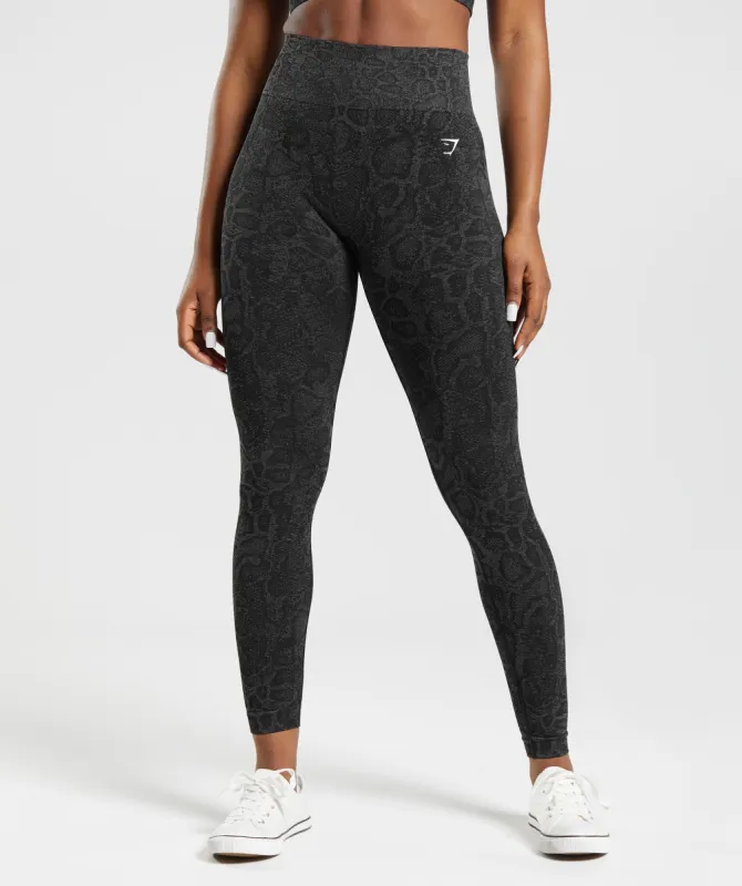 Gymshark Adapt Animal Seamless Leggings - Urban Grey/Black sold by Gymshark