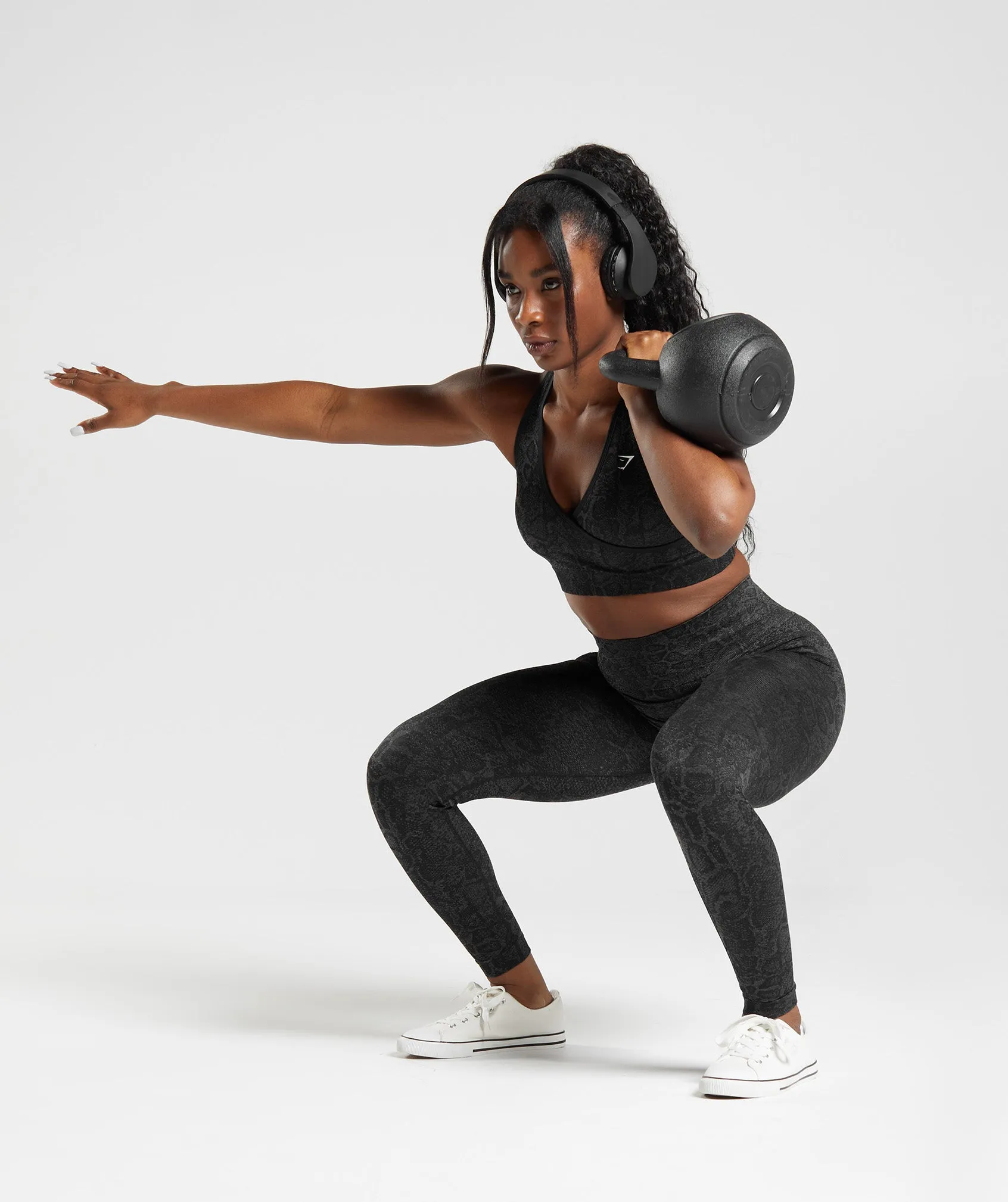 Gymshark Adapt Animal Seamless Leggings - Urban Grey/Black sold by Gymshark product image thumbnail 4