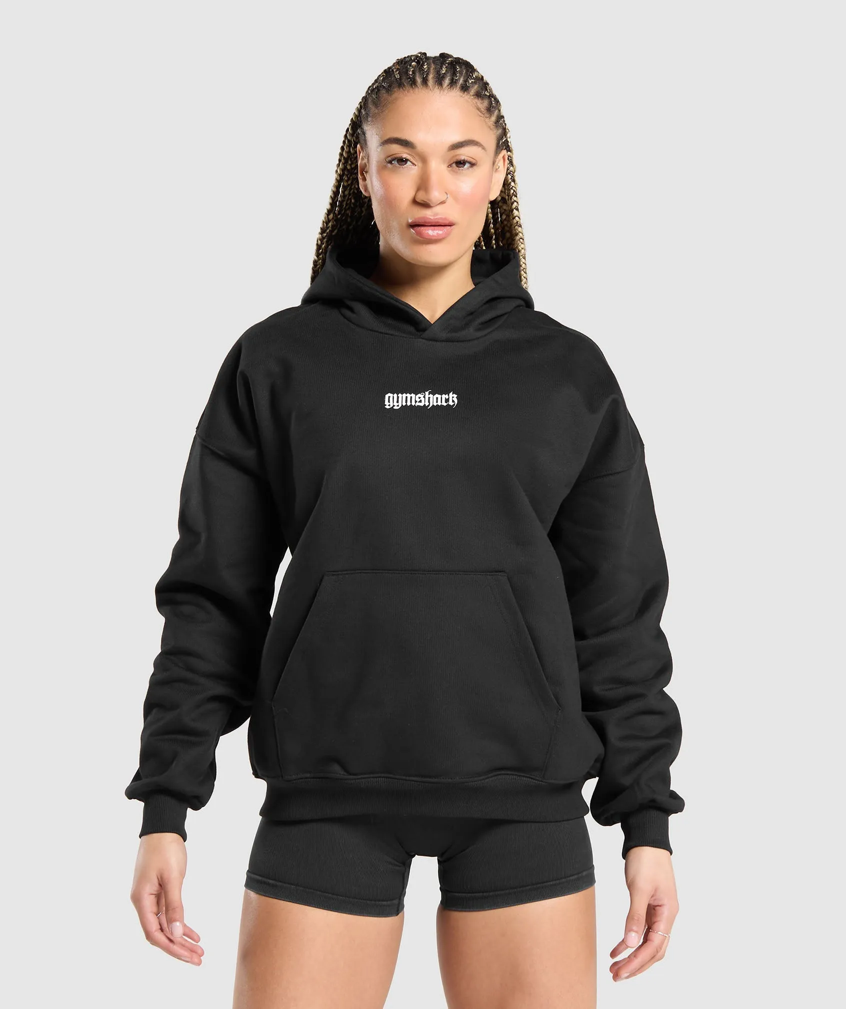 Gymshark Praying Hands Oversized Hoodie - Black sold by Gymshark product image thumbnail 2