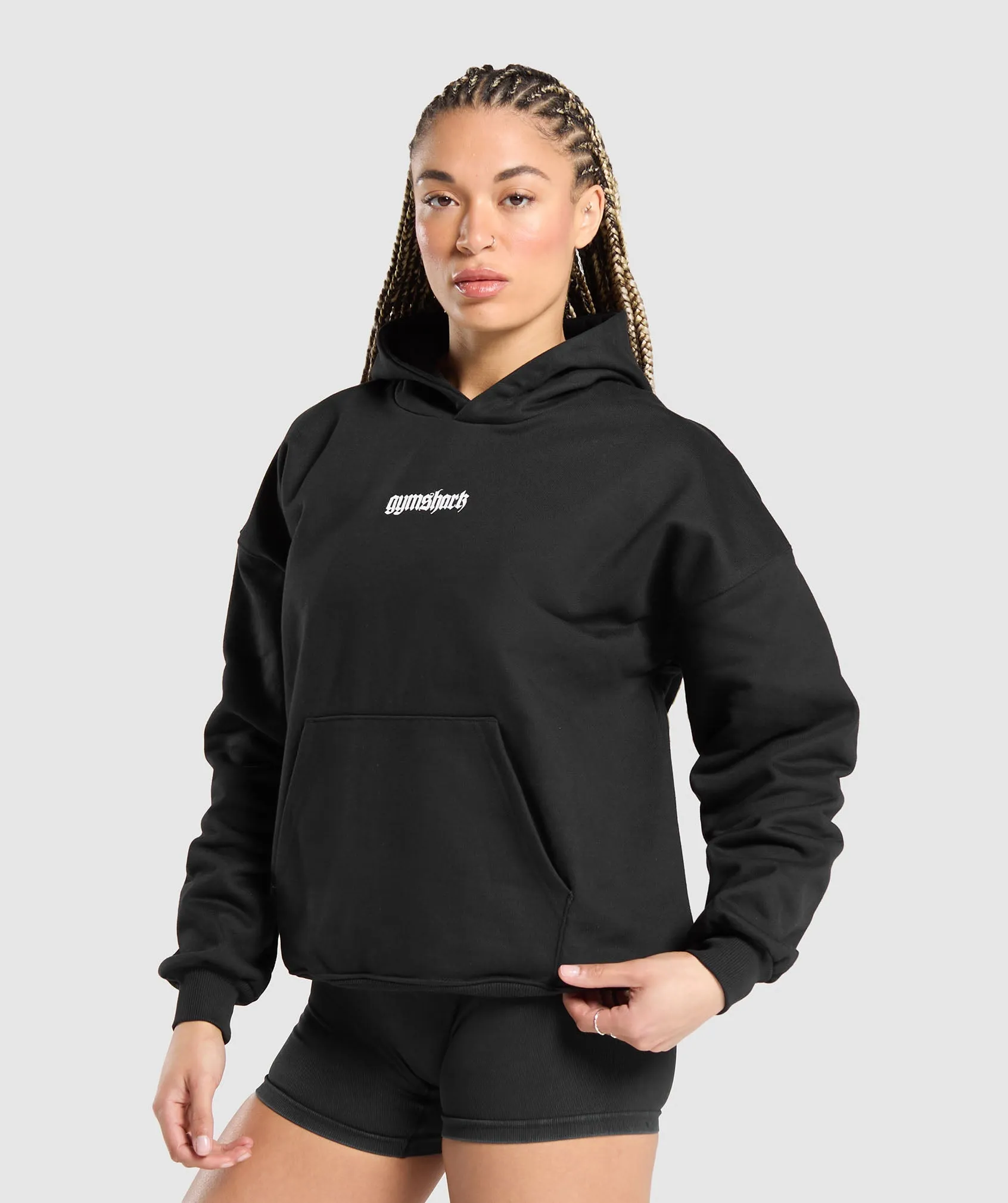 Gymshark Praying Hands Oversized Hoodie - Black sold by Gymshark product image thumbnail 3