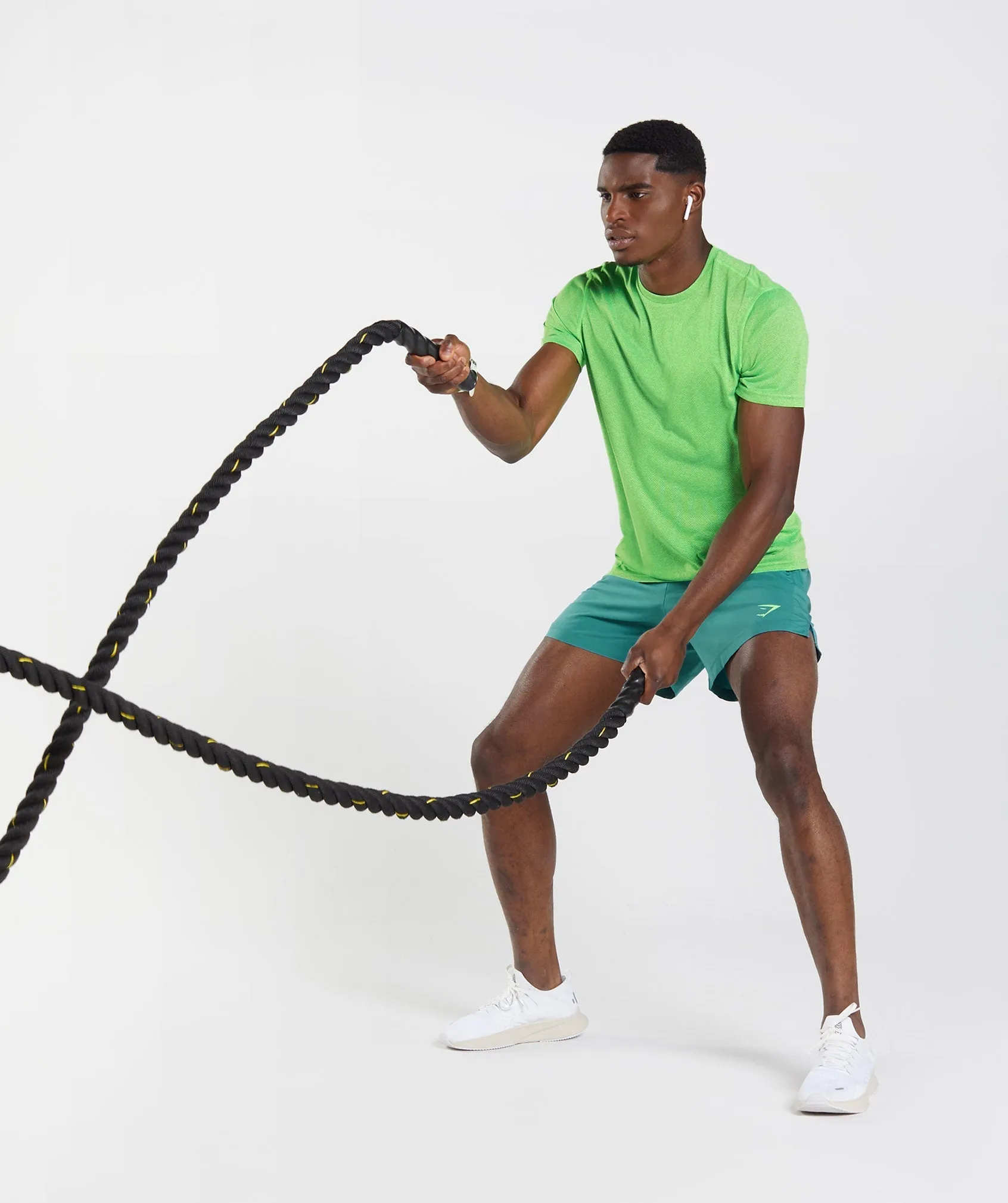 Gymshark Sport T-Shirt - Fluo Lime/Black Marl sold by Gymshark product image thumbnail 4