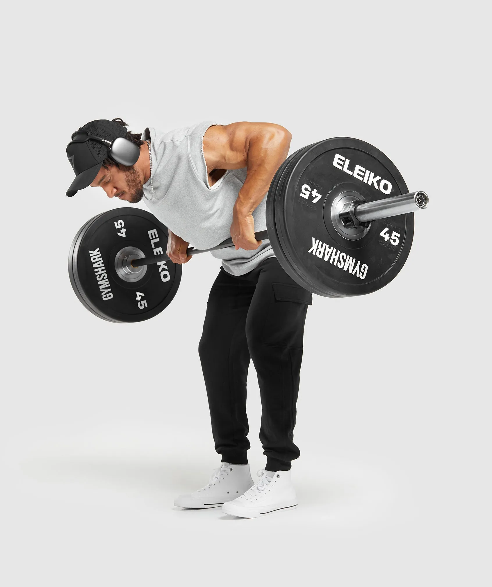 Gymshark Super Natural Cut Off T-Shirt - Light Grey Core Marl sold by Gymshark product image thumbnail 4