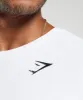 Gymshark Crest Long Sleeve T-Shirt - White sold by Gymshark