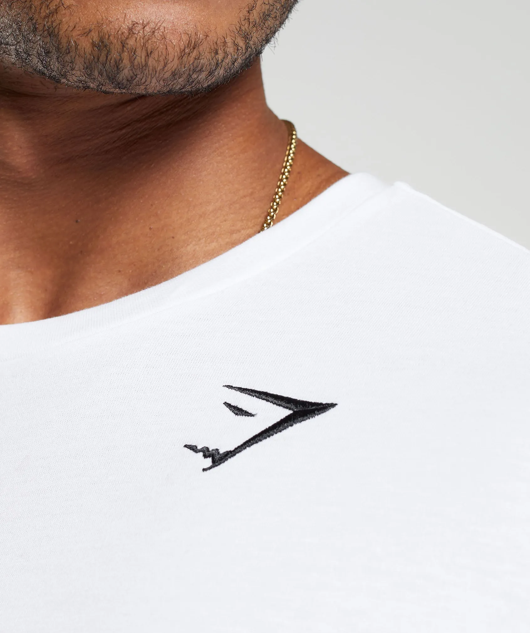 Gymshark Crest Long Sleeve T-Shirt - White sold by Gymshark product image thumbnail 5