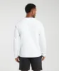 Gymshark Crest Long Sleeve T-Shirt - White sold by Gymshark