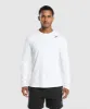 Gymshark Crest Long Sleeve T-Shirt - White sold by Gymshark