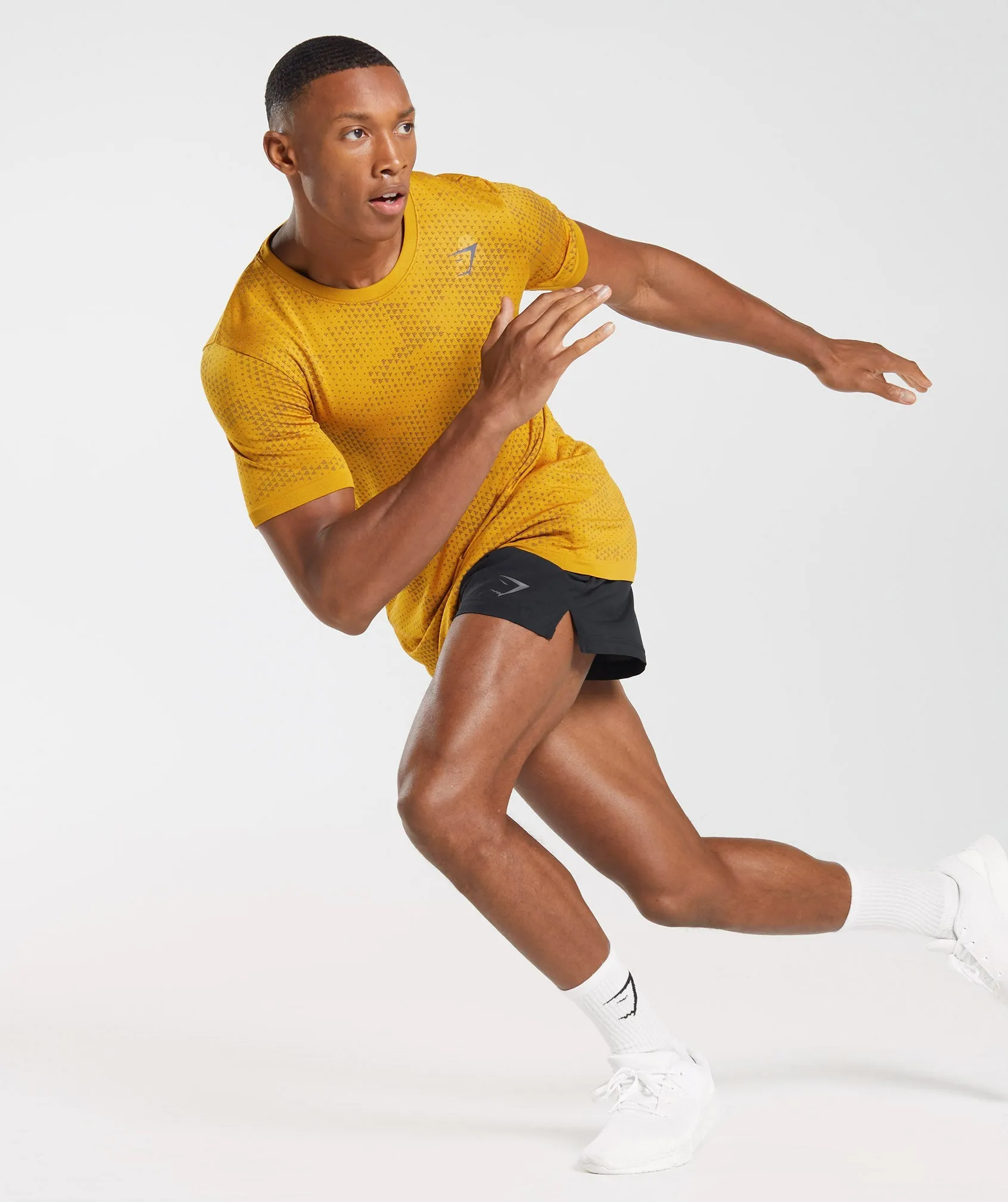 Gymshark Sport Seamless T-Shirt - Turmeric Yellow/Black sold by Gymshark product image thumbnail 4