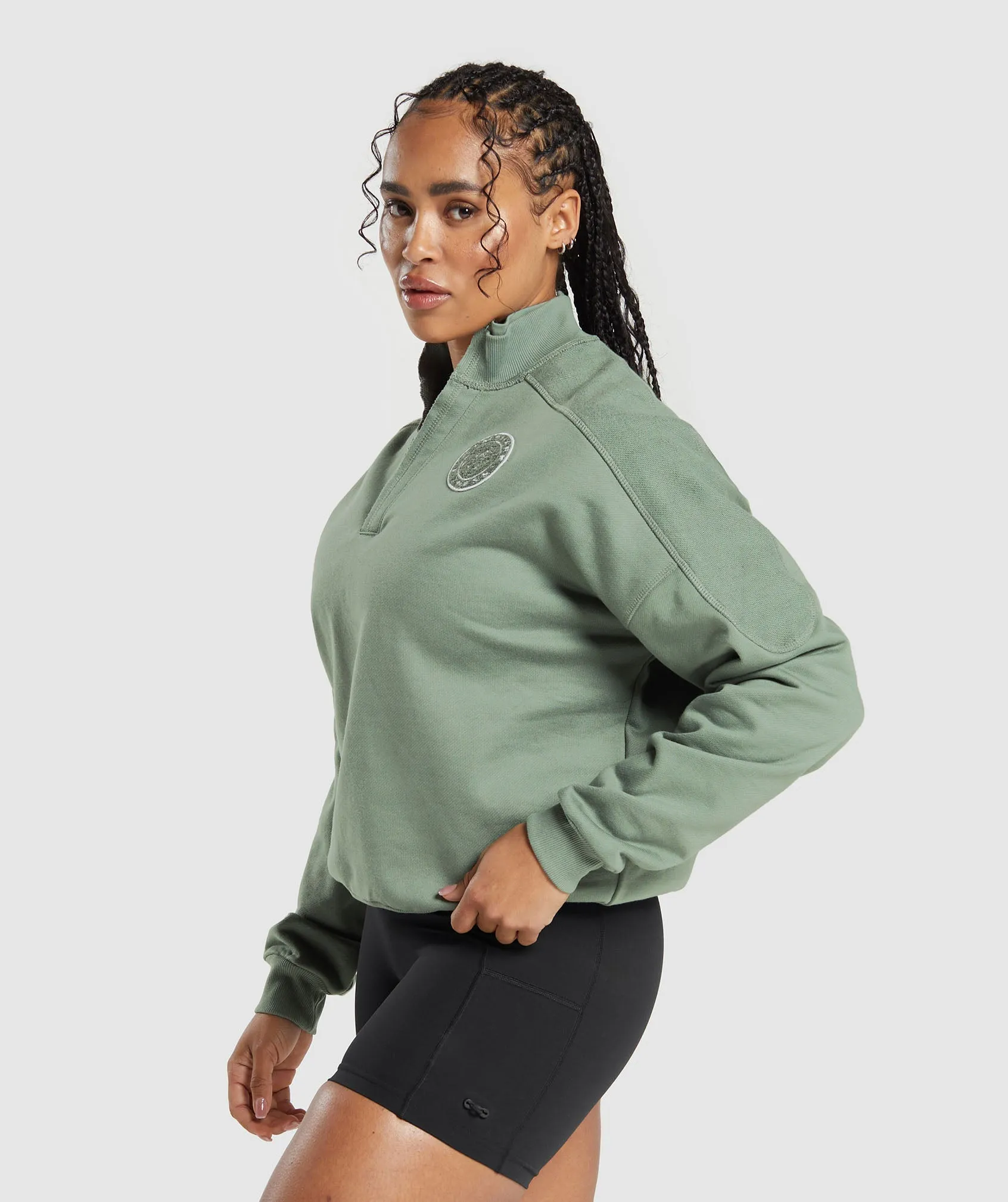 Gymshark Legacy Oversized Sweatshirt - Unit Green sold by Gymshark product image thumbnail 3