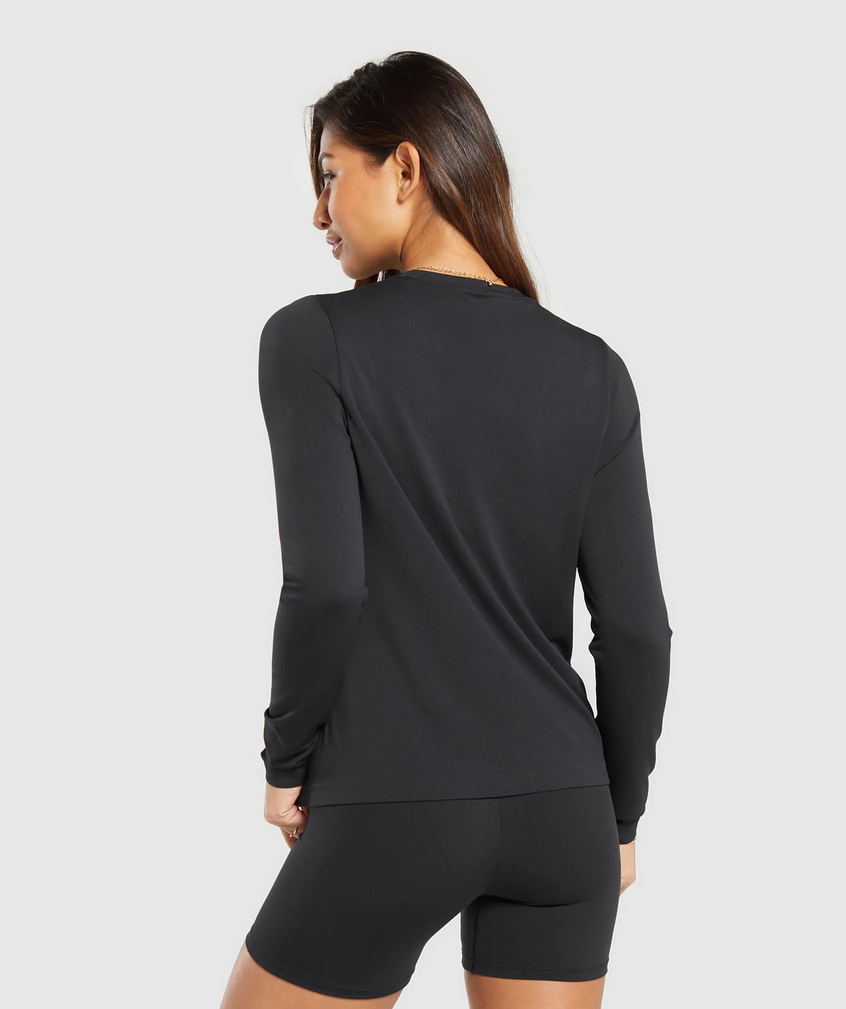 Gymshark Everyday Seamless Long Sleeve Top - Black sold by Gymshark product image thumbnail 2