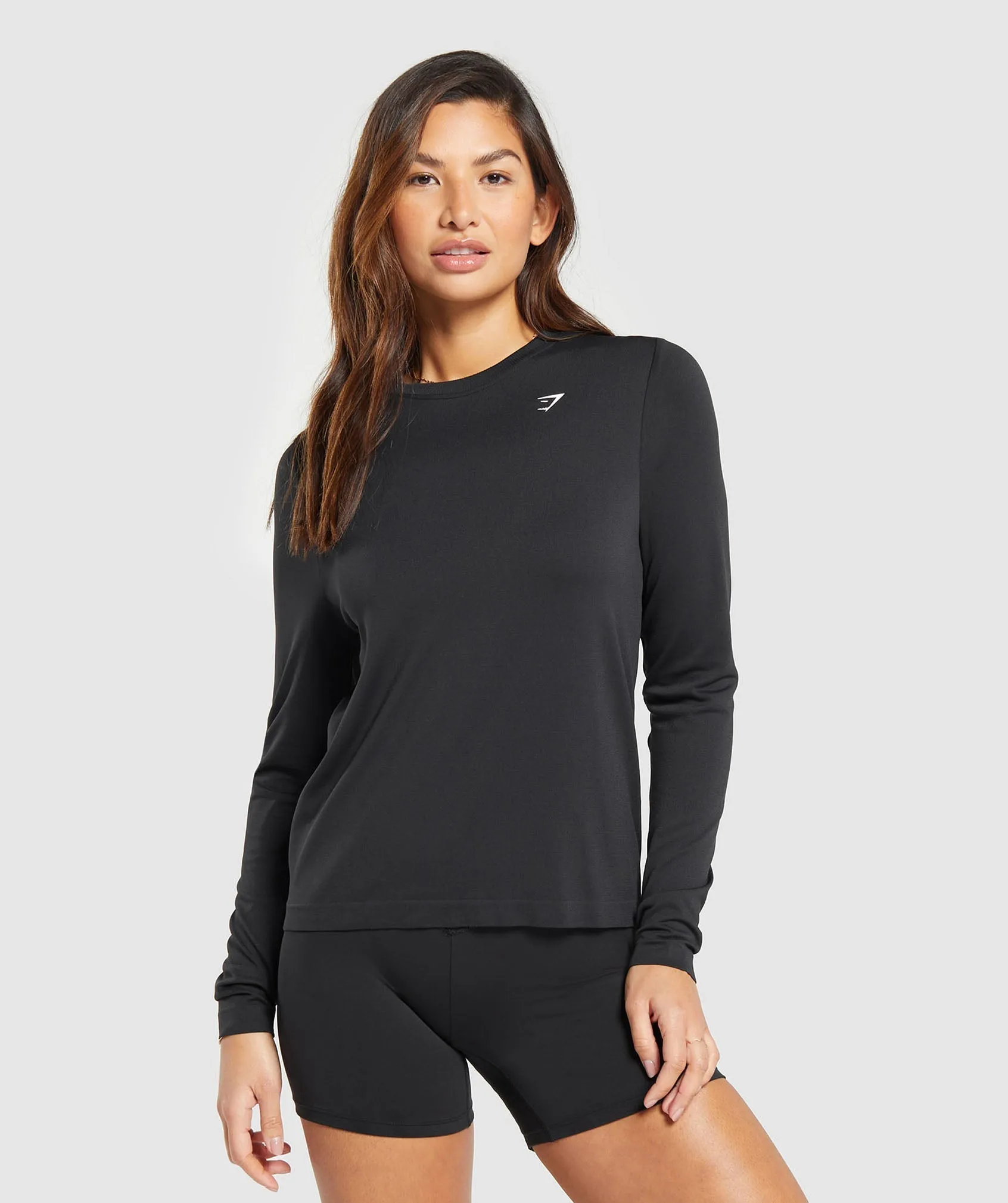 Gymshark Everyday Seamless Long Sleeve Top - Black sold by Gymshark