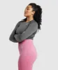 Gymshark Vital Seamless 2.0 Long Sleeve Crop Top - Charcoal Marl sold by Gymshark