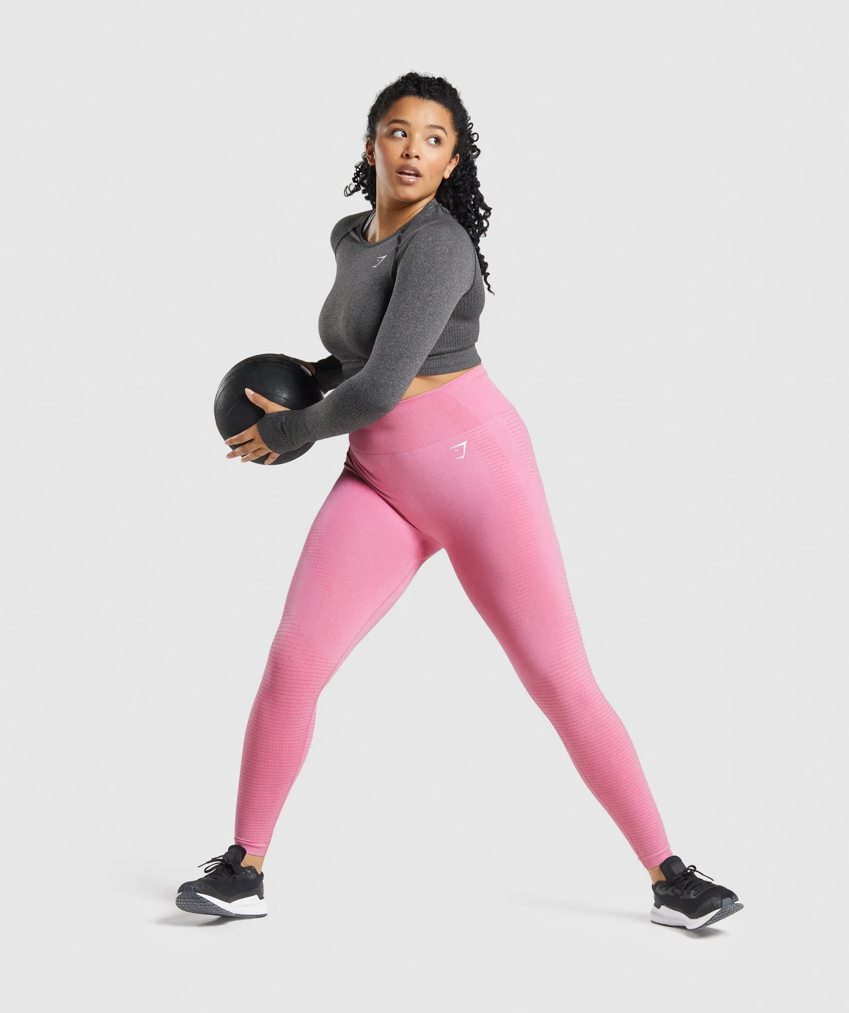 DNU - Gymshark Vital Seamless 2.0 Long Sleeve Crop Top - Charcoal Marl sold by Gymshark product image thumbnail 4