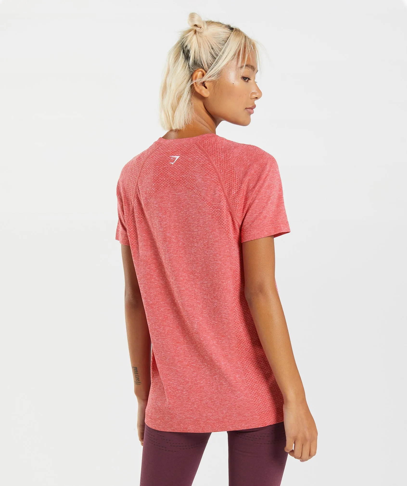 Gymshark Vital Seamless 2.0 Light T-Shirt - Chilli Red Marl sold by Gymshark product image thumbnail 2
