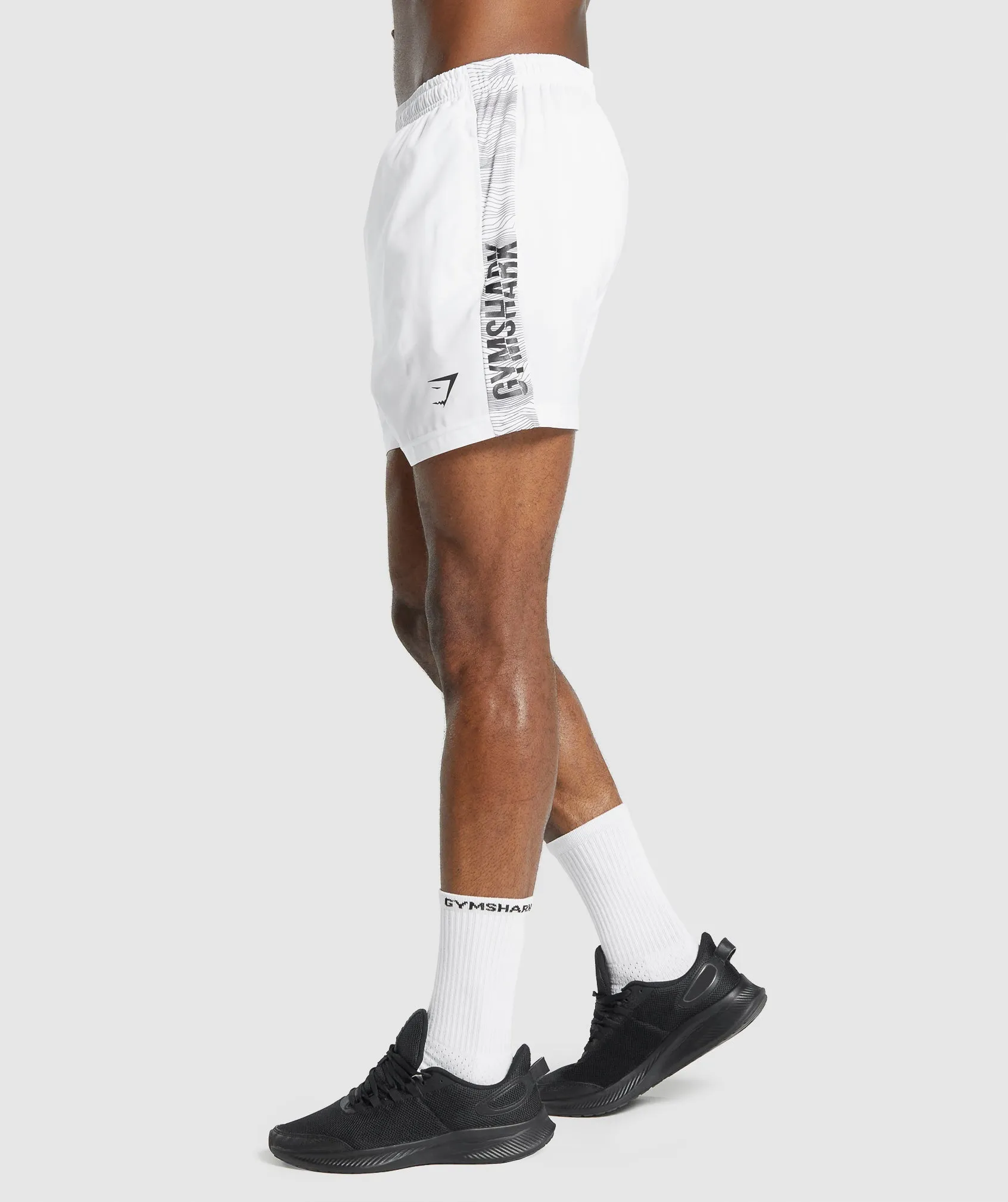 Gymshark Graphic Sport Shorts - White sold by Gymshark