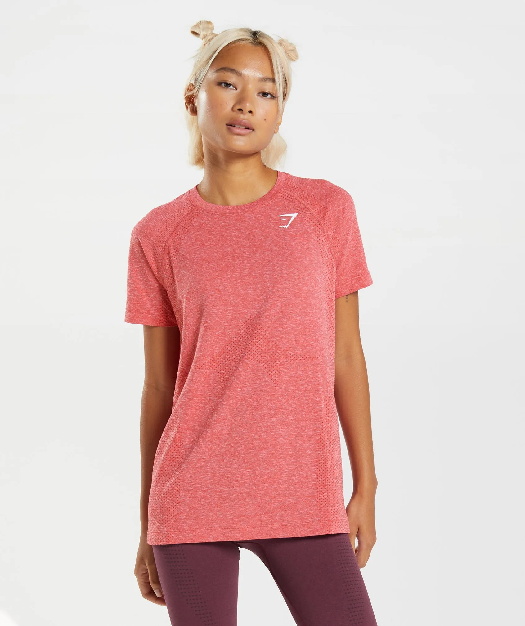 Gymshark Vital Seamless 2.0 Light T-Shirt - Chilli Red Marl sold by Gymshark