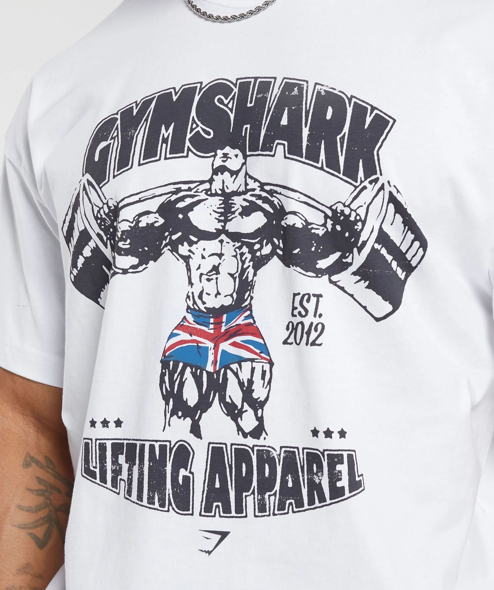 Gymshark Lifting Apparel T-Shirt - White sold by Gymshark product image thumbnail 4