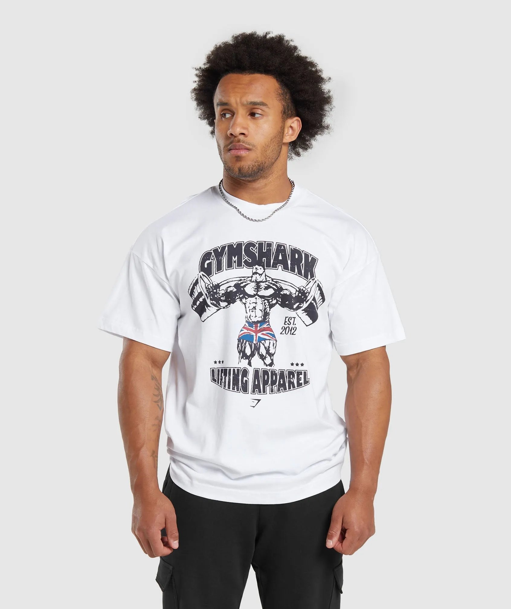 Gymshark Lifting Apparel T-Shirt - White sold by Gymshark
