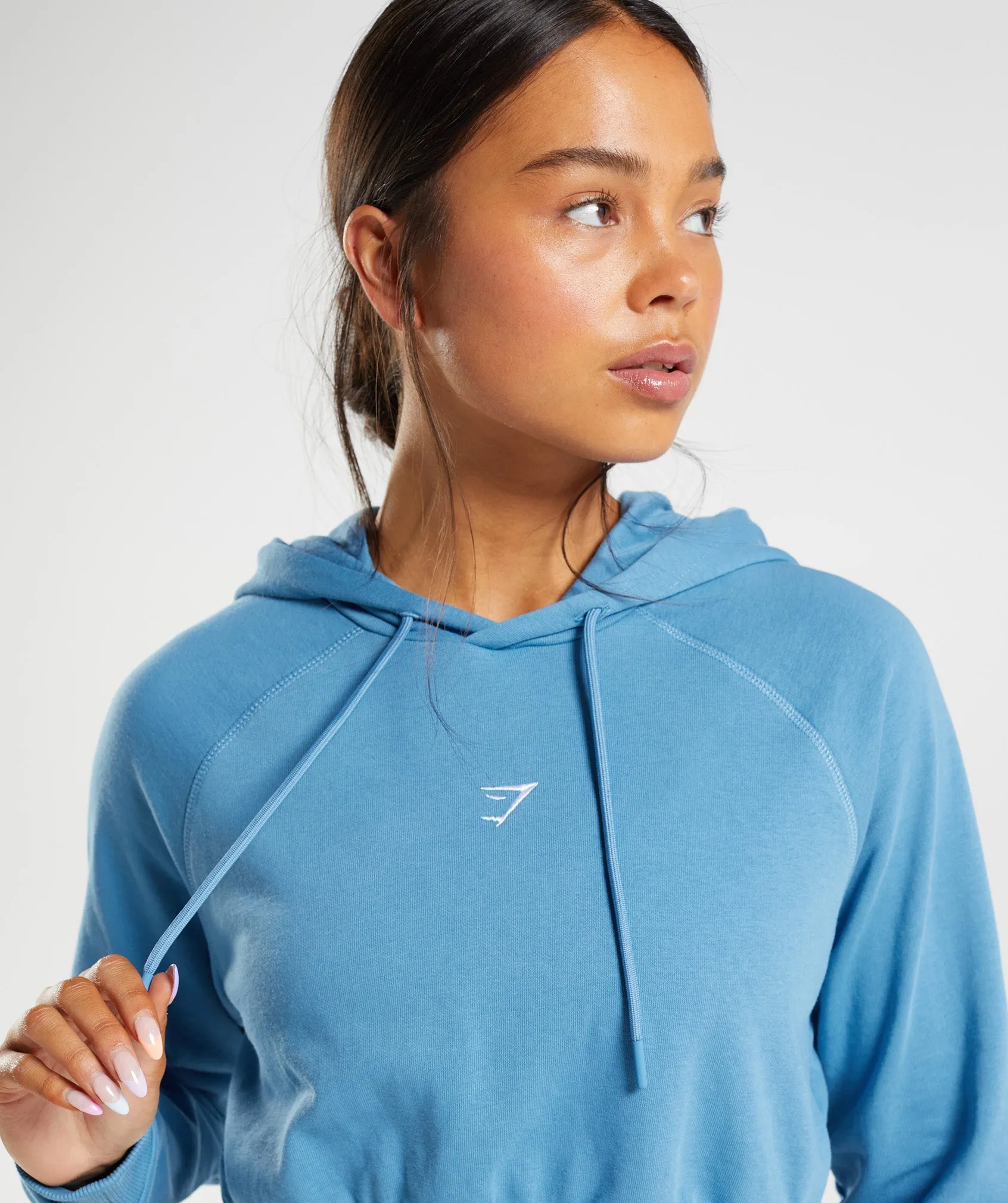 Gymshark Training Cropped Hoodie - Coastal Blue sold by Gymshark product image thumbnail 3