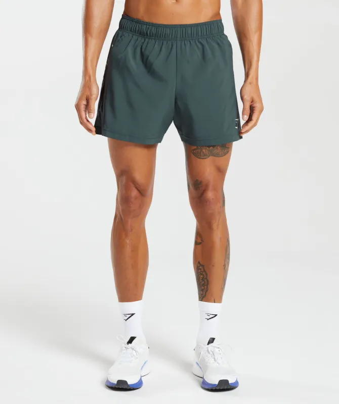 Gymshark Sport 5" Shorts - Fog Green/Black sold by Gymshark