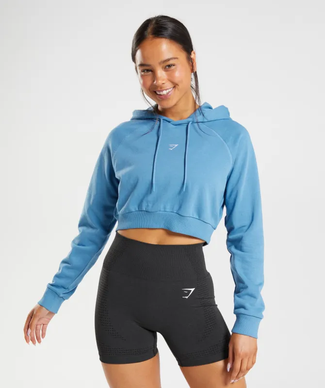 Gymshark Training Cropped Hoodie - Coastal Blue sold by Gymshark