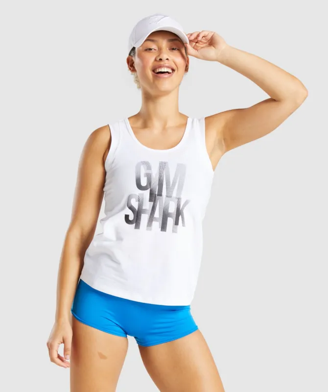 Gymshark Strobe Graphic Tank - White sold by Gymshark