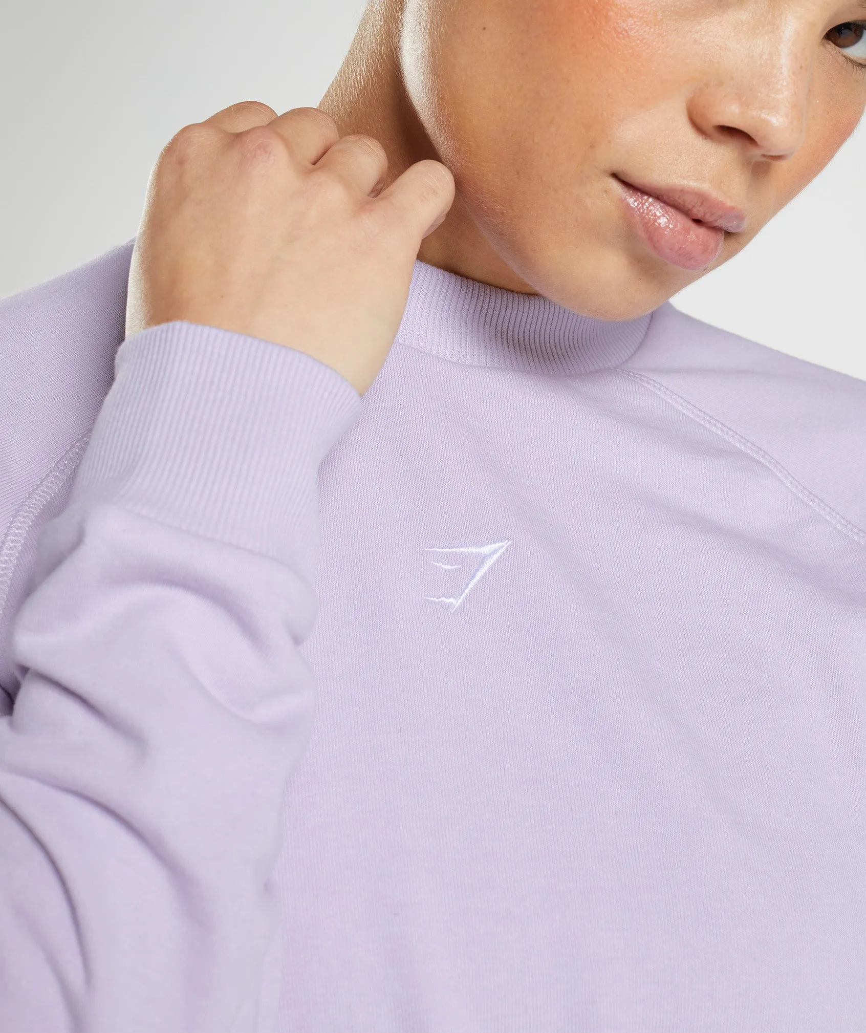 Gymshark Training Cropped Sweater - Soft Lilac sold by Gymshark product image thumbnail 3