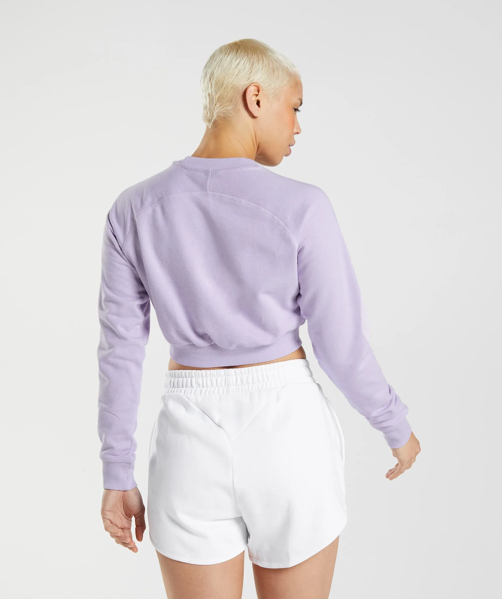 Gymshark Training Cropped Sweater - Soft Lilac sold by Gymshark product image thumbnail 2