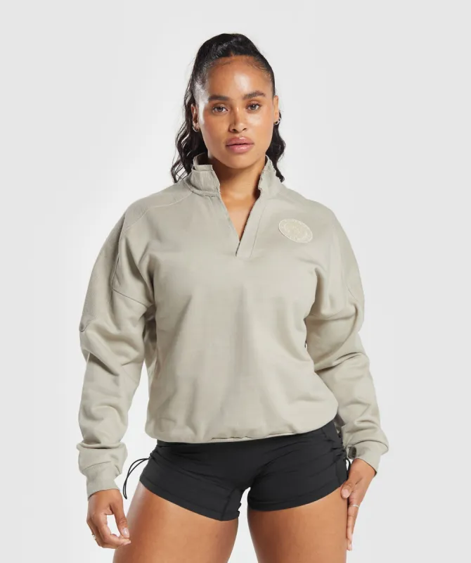 Gymshark Legacy Oversized Sweatshirt - Washed Stone Brown sold by Gymshark