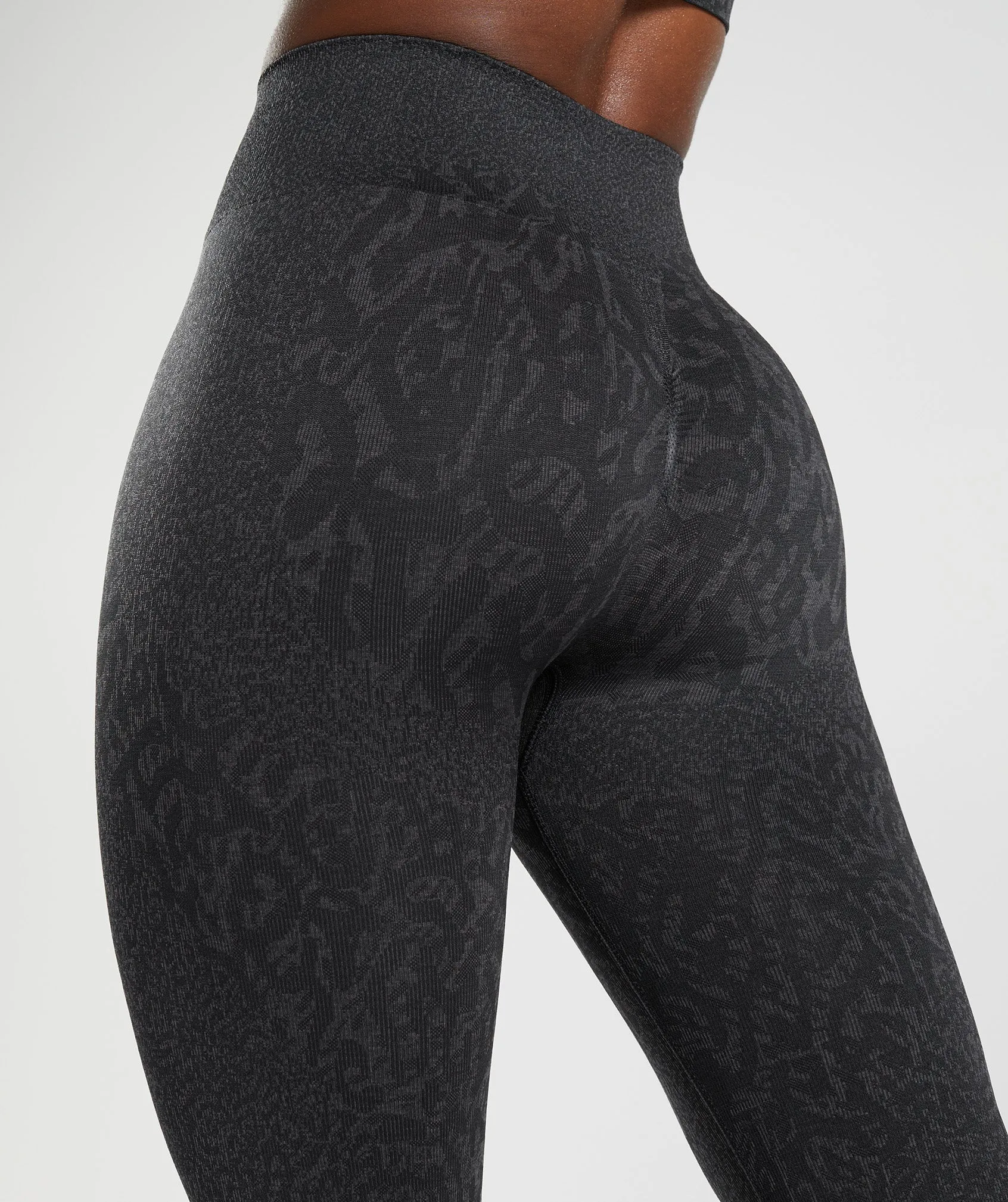 Gymshark Adapt Animal Seamless Leggings - Reef | Black sold by Gymshark product image thumbnail 5