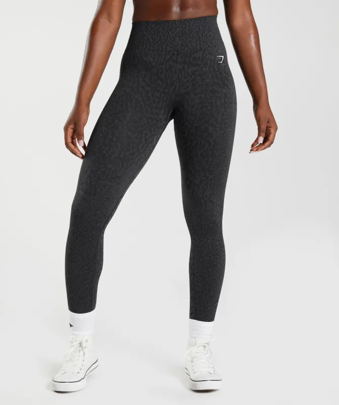 Gymshark Adapt Animal Seamless Leggings - Reef | Black sold by Gymshark
