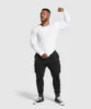 Gymshark Ribbed Long Sleeve T-Shirt - White sold by Gymshark